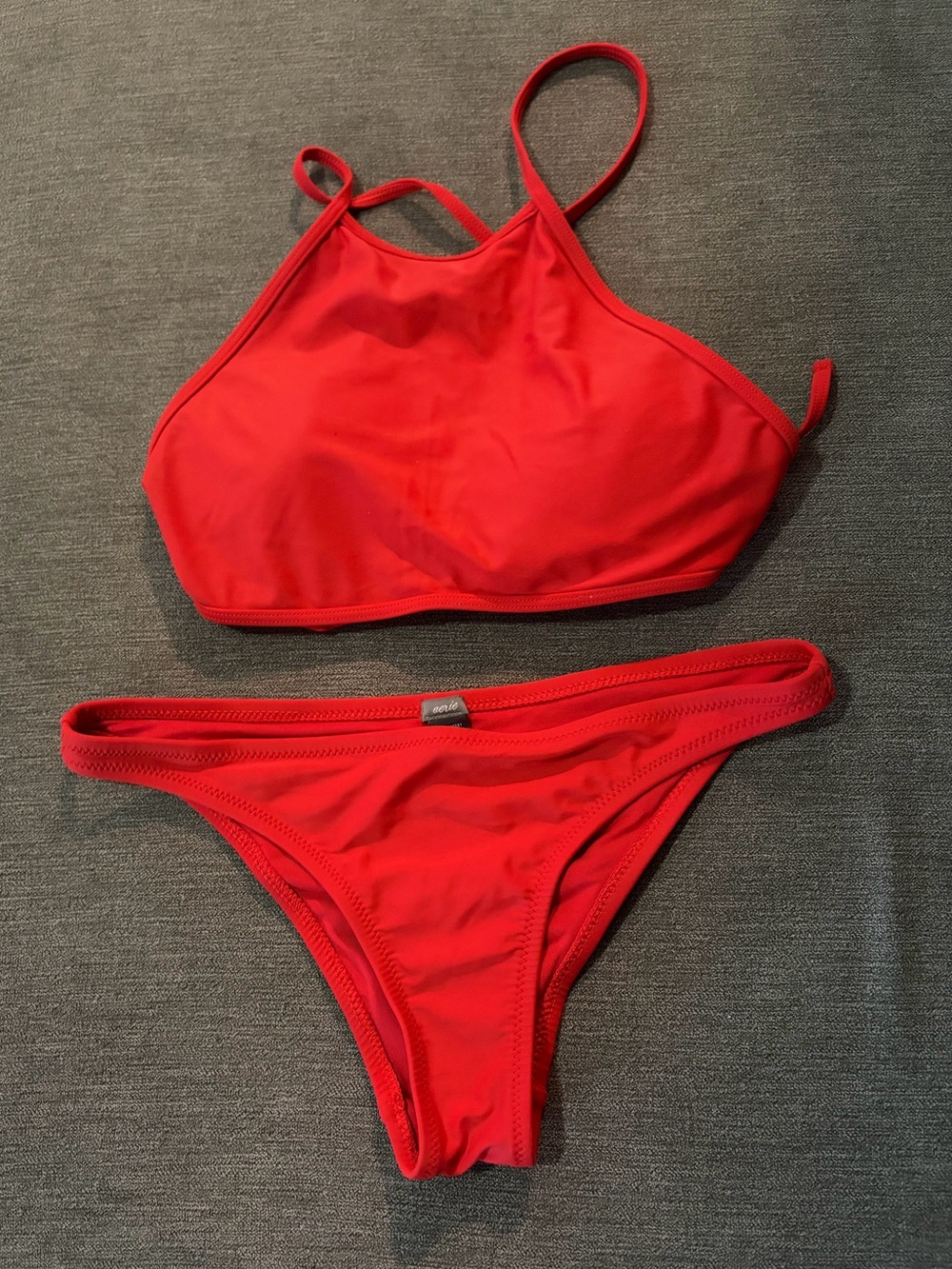aerie burnt orange High-Neck Bikini Set